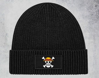 One Piece Skull Logo Printed Beanie Hat