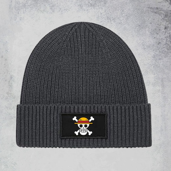 One Piece Skull Logo Printed Beanie Hat - Etsy