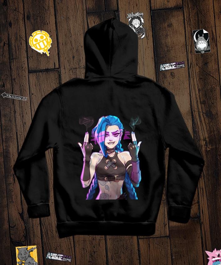 【IAB STUDIO】 IAB Studio x Arcane Jinx Hoodie Sky Blue Arcane Jinx Hoodie - BLUE | Hot Topic