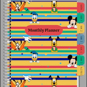 Mickey Mouse and Friends Digital Monthly Planner - Undated