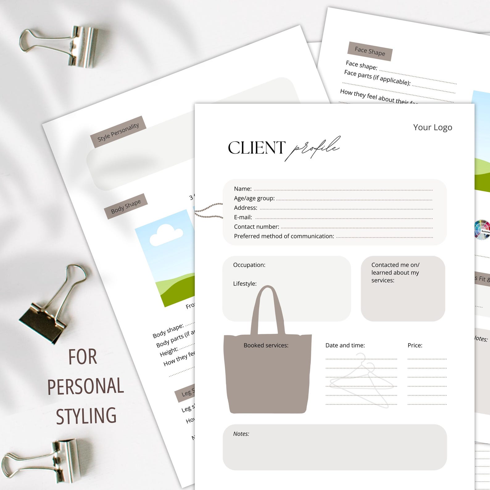 TEMPLATE, Client Profile, Management & Tracking, Male and Female ...