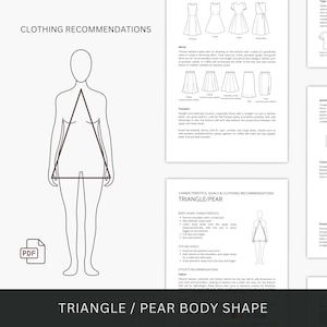 Triangle/Pear Body Shape Guide, for Everyday Women, What to Wear, Clothing Recommendations, Dress for Your Body Type, PDF Download, E-guide