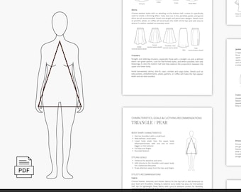 Triangle/Pear Body Shape Guide, Clothing Recommendations, Dress for Your Body Type, PDF Download