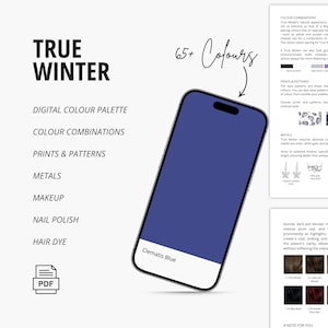 True (Cool) Winter Color Palette, Colour Combinations, Prints & Patterns, Metals, Makeup, Nail Polish, and Hair Dye Recommendations