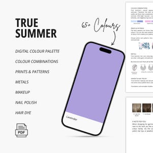 Echter (kühler) Sommer Farbpalette, Farbkombinationen, Drucke und Muster, Metalle, Make-up, Nagellack und Haarfärbeempfehlungen