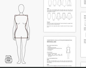 Hourglass Body Shape Guide, Clothing Recommendations, Dress Your Curves with Confidence, PDF Download