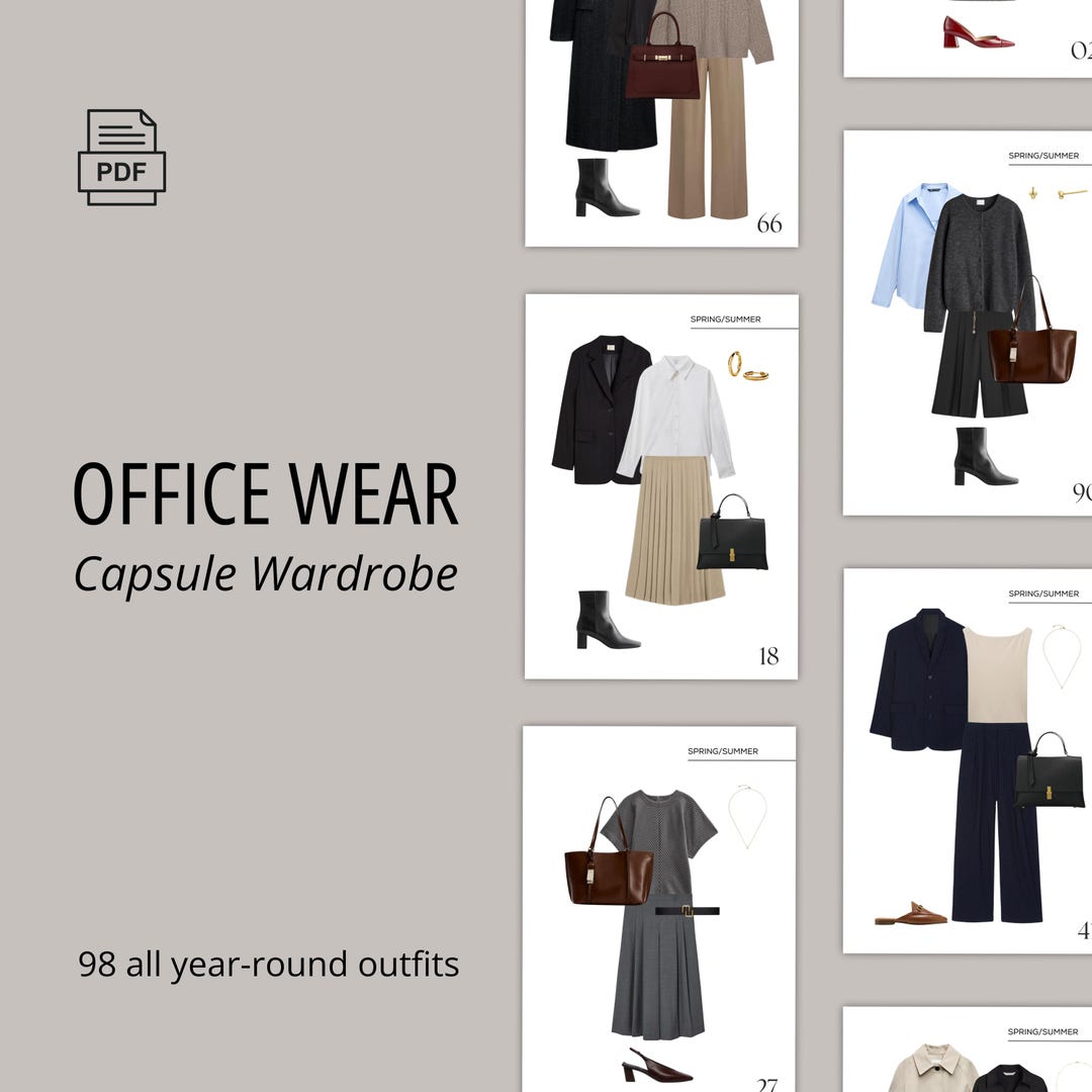 Office Wear Capsule Wardrobe, Classic Style Core, 98 All Year
