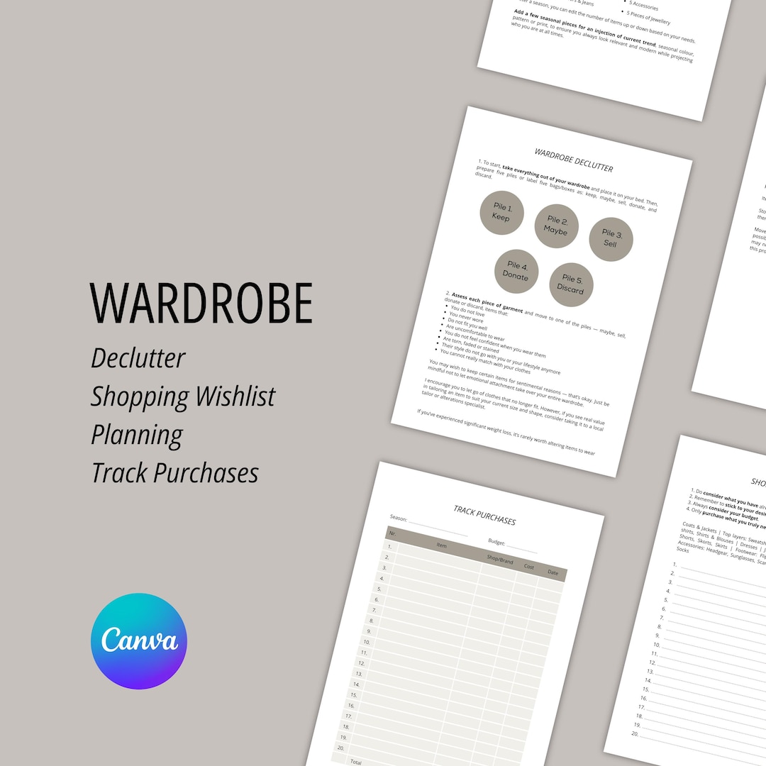 Capsule Wardrobe Planning, Closet Declutter & Organising Guide ...