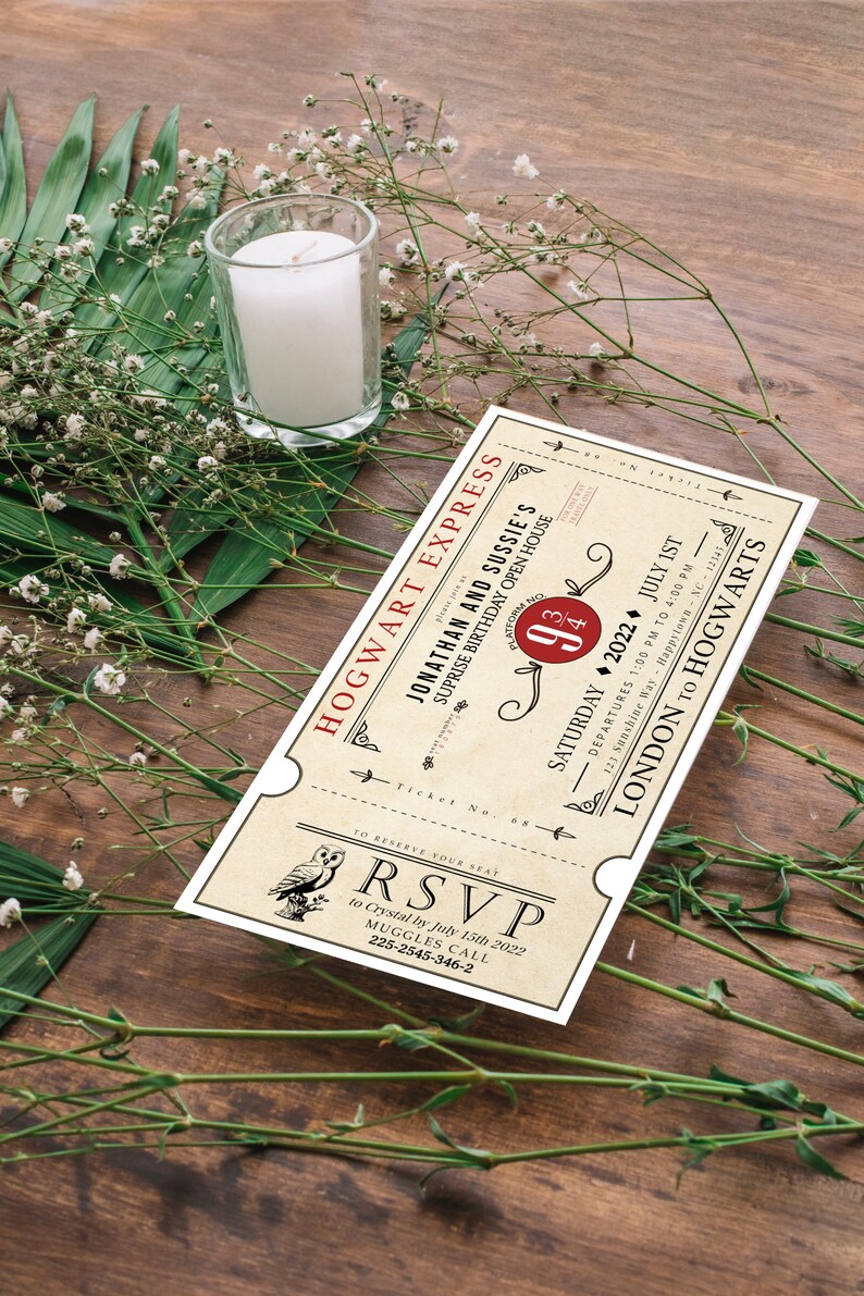 Editable Wizard Invitation Online Editor Printable Etsy