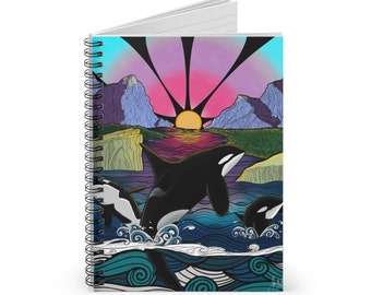 Orcas In Alaska Spiral Notebook