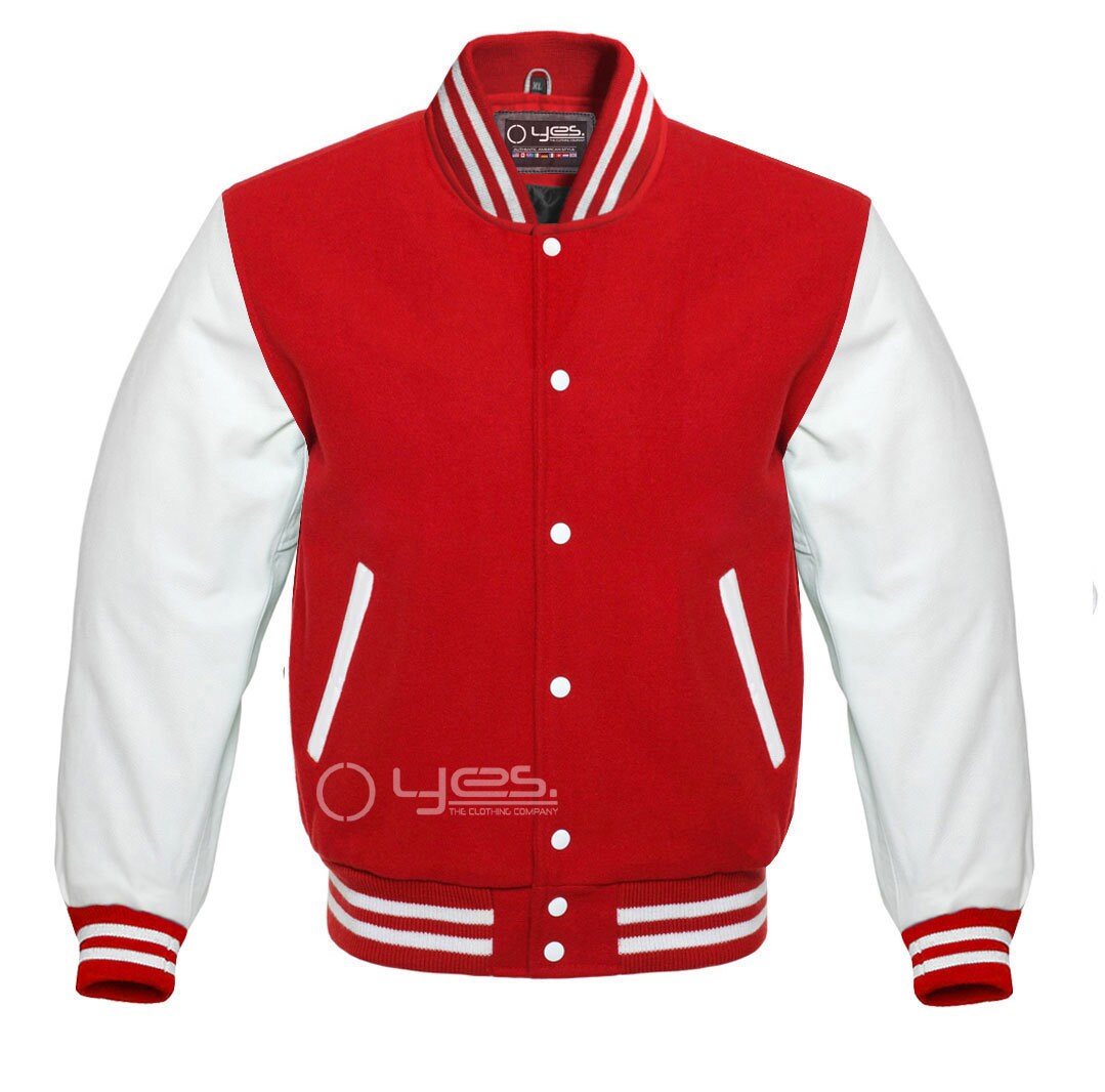 GENERICO Chaqueta Bomber Estilo Universitario Baseball de Hombre.