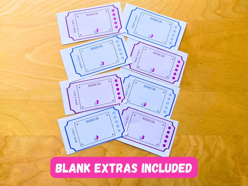 NEW PARENT GIFT / Printable Coupon Book for a New Mom and New Dad / Download and Print at Home ...