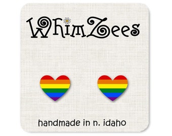 Orgullo Gay Corazón Orgullo Corazón Pendientes LGBTQ Pendientes Joyería Arco Iris Joyería Orgullo Regalo Orgullo Celebración Pendientes Orgullo Gay Pendientes W64