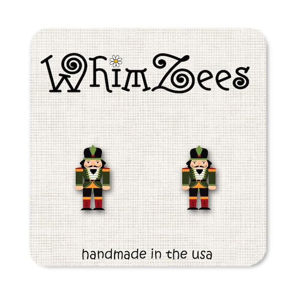 Nutcracker Earrings, Christmas Holiday Nutcracker Earrings, Novelty Ballet Lovers Earrings, Stocking Stuffers Xmas Gifts, Nutcrackers W247