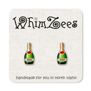 Champagne Bottle Earrings / New Years Earrings / Bubbly Earrings / Cheers / Celebration Party Jewelry / Sparkling Wine /W332