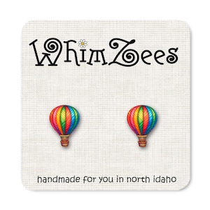 Pendientes de globo aerostático / Pendientes de festival de globos aerostáticos / Pendientes de globo aerostático / Regalo para amantes de la aventura / Pendientes de globo aerostático / W300