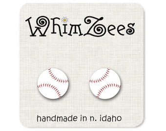 Basebollörhängen Basebollörhängen Titanbasebollörhängen Basebollmamma Sportmammaörhängen, Basebollörhängen med örhängen Post W15