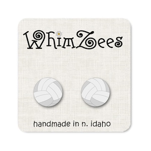 Volleyball Earrings Volleyball Studs Sports Earrings Volleyball Sports Jewelry Volleyball Mom Sports Theme Earrings Volleyball Posts W16