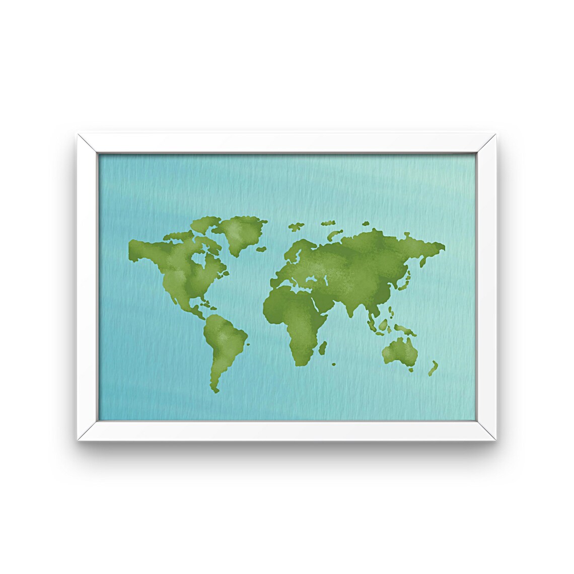 World Map Wall Art World Map Digital World Map Poster Large Etsy