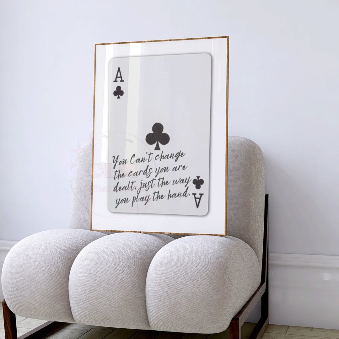 Prepy Hand Preppy Playing Card Digital Print, We Can't Change the Cards We Are ...