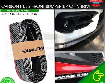 Universal Front Bumper Lip Carbon Fiber Spoiler Splitter Side Body Kit Chin Trim