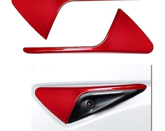 Gloss Red Side Camera Trim Cover for Tesla Model 3/Y/S/X