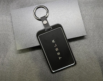 Black Aluminum Key Card Holder Protector Keyring Accessories Tesla Model 3 Y S X