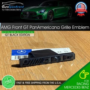 AMG Emblem GT PanAmericana Front Grille Black Badge Mercedes Benz C43 E43 GL63