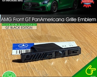 AMG Emblem GT PanAmericana Front Grille Black Badge Mercedes Benz C43 E43 GL63