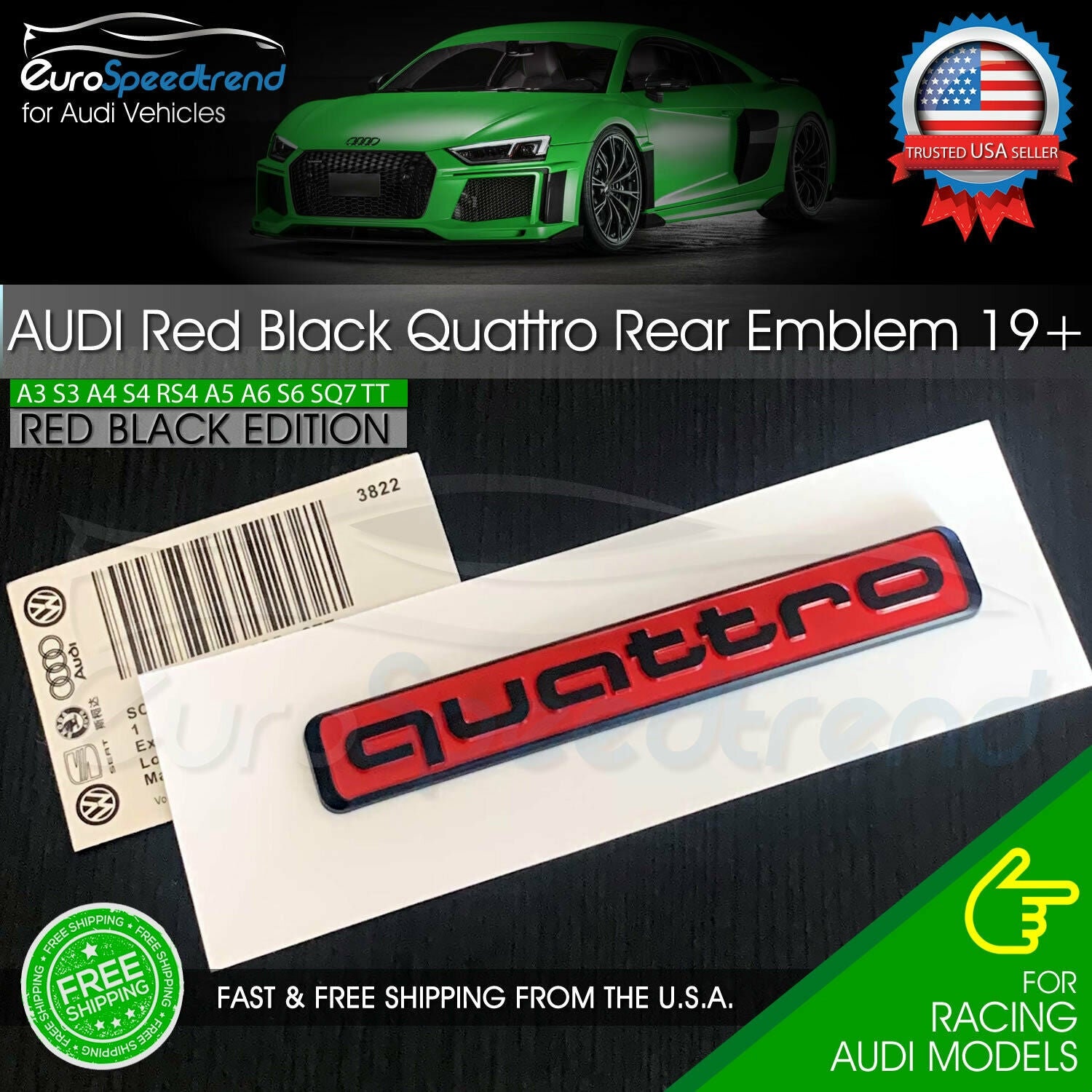 Audi A4 quattro Evo - Side Stripes Graphics Decals Sticker Kit - item  number: 5151