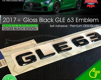 GLE 63 Emblem AMG Gloss Black Trunk Rear Badge fit Mercedes Benz 2020+ OEM Gle