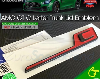 AMG GT C Letter Trunk Emblem Gtc Red Black 3d Oe Badge 2020 Mercedes-Benz Oem