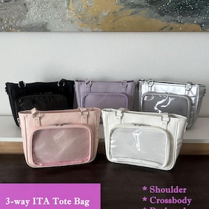 Dual-Sided Ita Tote Bag 3-Way ITA Heart Tote Bag - Customizable Stylish Unique