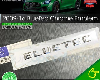 Emblème BLUETEC chromé pour hayon arrière Mercedes-Benz 2009-2016 (pièce d'origine AMG)