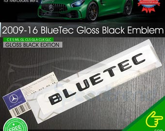 AMG BLUETEC Letter Emblem Gloss Black Trunk Rear Lid Mercedes Benz 2009-16 OE