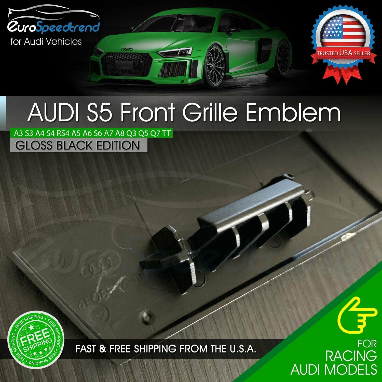 Audi front 2024 grill emblem