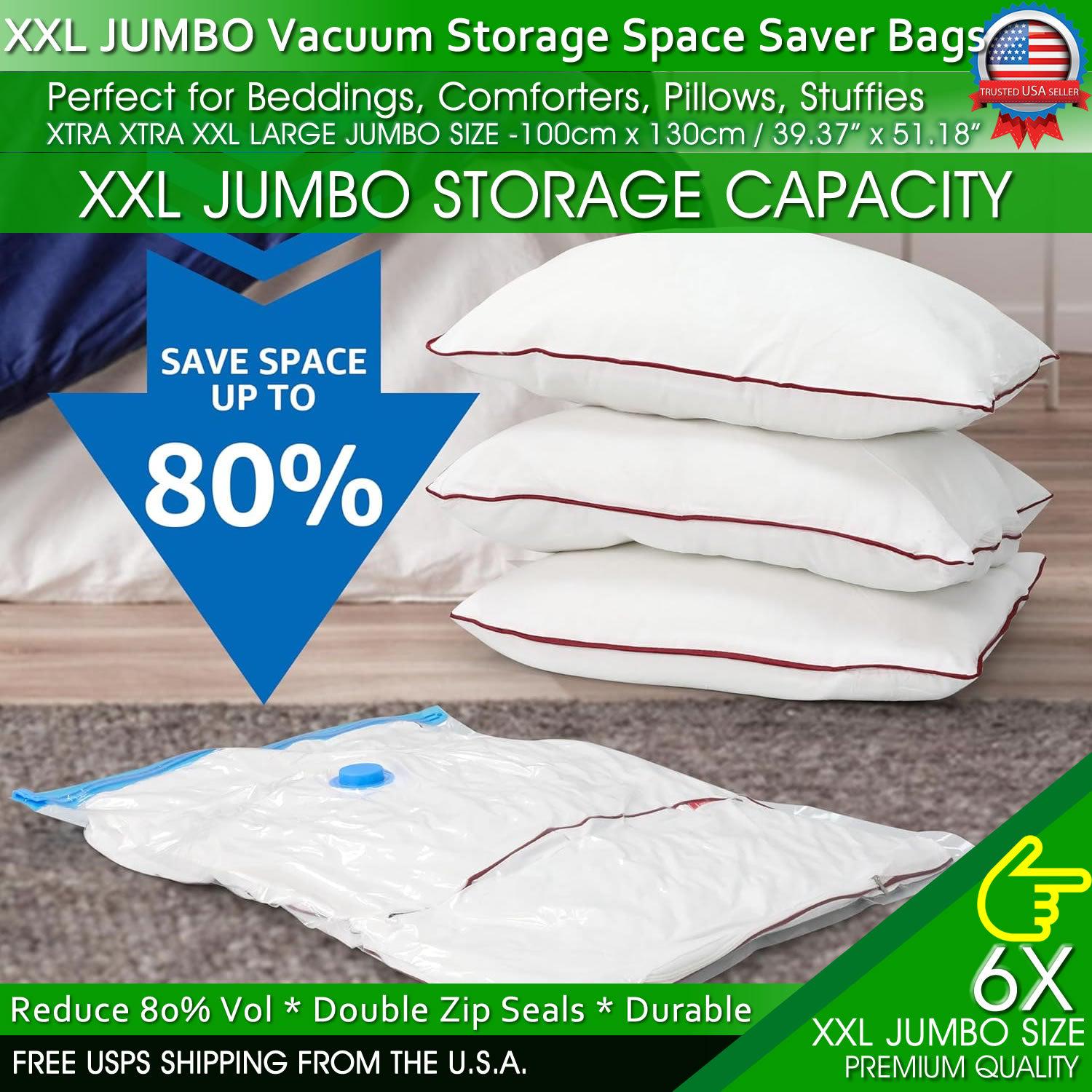 thumbnail image 2 of 10x Vacuum Storage Bags With Hand Pump - Space Saver For Clothes, Blankets, And Comforters 2 of 5