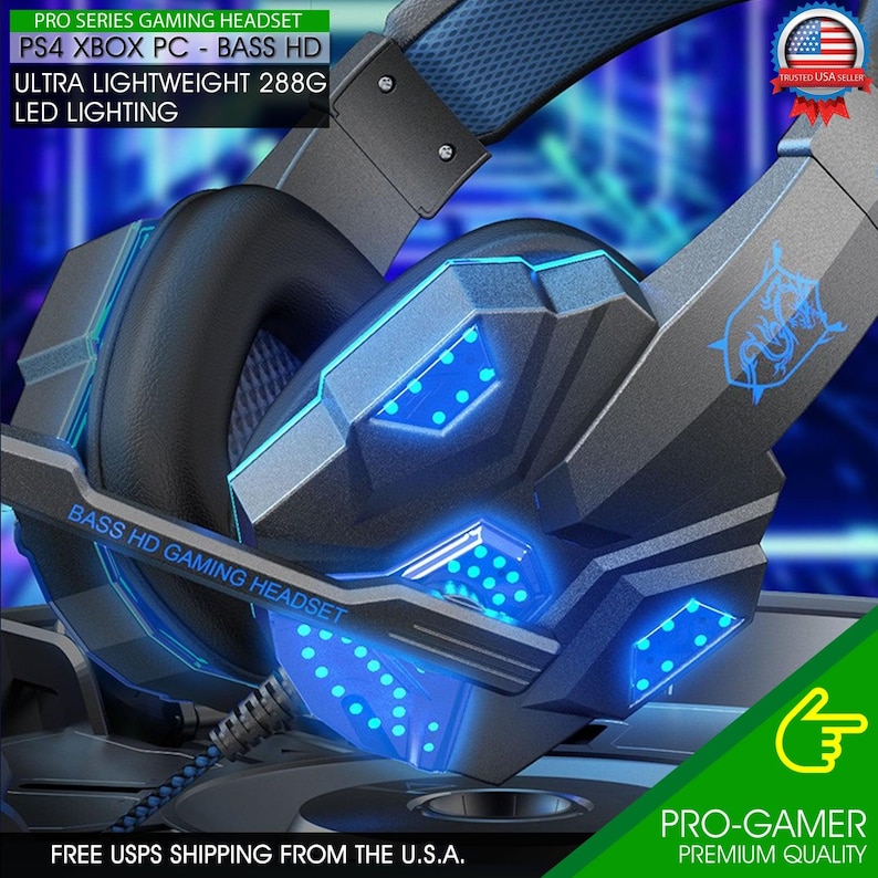 Gaming Headset w/ Mic for PS4 PS5 PC Laptop Xbox One Switch Surround Sound 3.5mm image 3