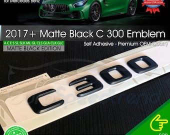 AMG C 300 Matte Black Emblem Trunk Letter Rear Mercedes Benz W205 2017+ Oem W204