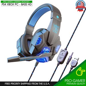 Gaming Headset w/ Mic for PS4 PS5 PC Laptop Xbox One Switch Surround Sound 3.5mm image 2