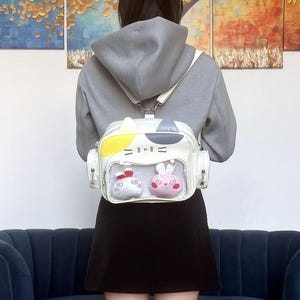 Anime Cute Ita Backpack Cat Inspired White Shoulder Itabag Messenger Bag