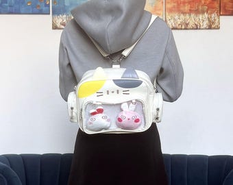 Anime Cute Ita Backpack Cat Inspired White Shoulder Itabag Messenger Bag
