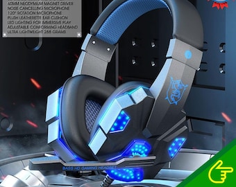 Gaming Headset w/ Mic for PS4 PS5 PC Laptop Xbox One Switch Surround Sound 3.5mm