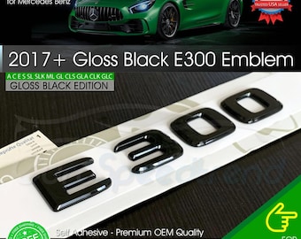 AMG E300 Letter Emblem Gloss Black Trunk Rear Mercedes Benz 2017+ OEM W213