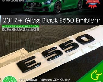 AMG E550 Letter Emblem Gloss Black Trunk Rear Mercedes Benz W212 2017+ Oem W213