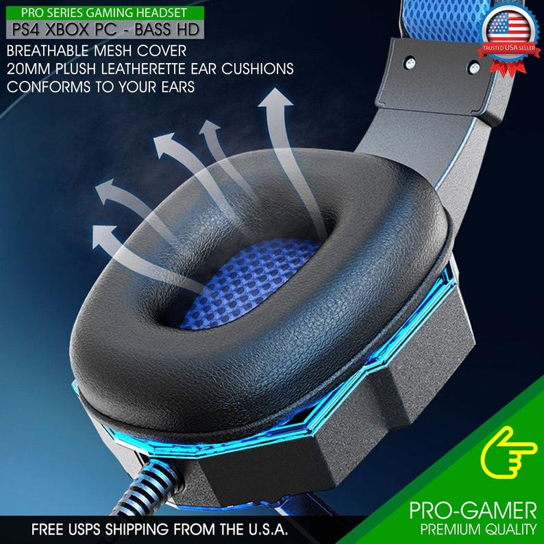 Gaming Headset w/ Mic for PS4 PS5 PC Laptop Xbox One Switch Surround Sound 3.5mm image 6