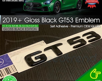 AMG GT53 Emblem Gloss Black 3D Trunk Rear Badge fit Mercedes Benz Gt 53 Oe Spec