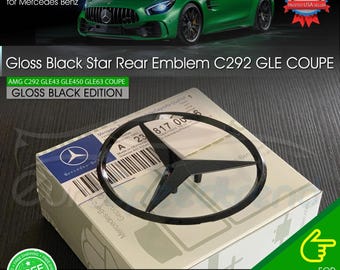 AMG GLE COUPE Gloss Black Star Trunk Emblem Rear Lid Badge Mercedes W166 C292 Oe