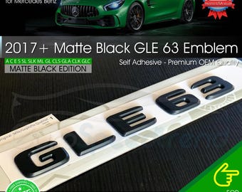 AMG GLE 63 Matte Black Emblem Trunk Rear Badge fit Mercedes Benz 2017+ OEM Gle
