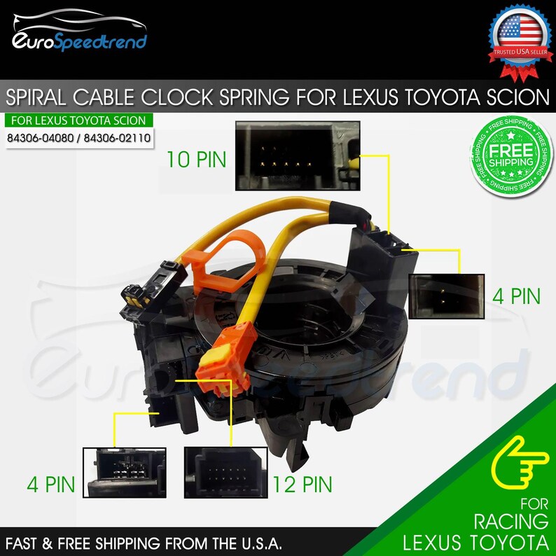 Clock Spring Fit Toyota Tundra Sequoia 08-12 Matrix 09-13 Scion TC ...